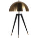 Canada 25 inch 100.00 watt Gold and Black Table Lamp Portable Light