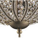 Elizabethan 6 Light 17 inch Dark Bronze Flush Mount Ceiling Light