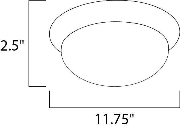 Profile EE LED 11.75 inch Bronze Flush Mount Ceiling Light