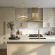 Crowne 1 Light 16 inch Legacy Brass and Off White Cream Pendant Ceiling Light
