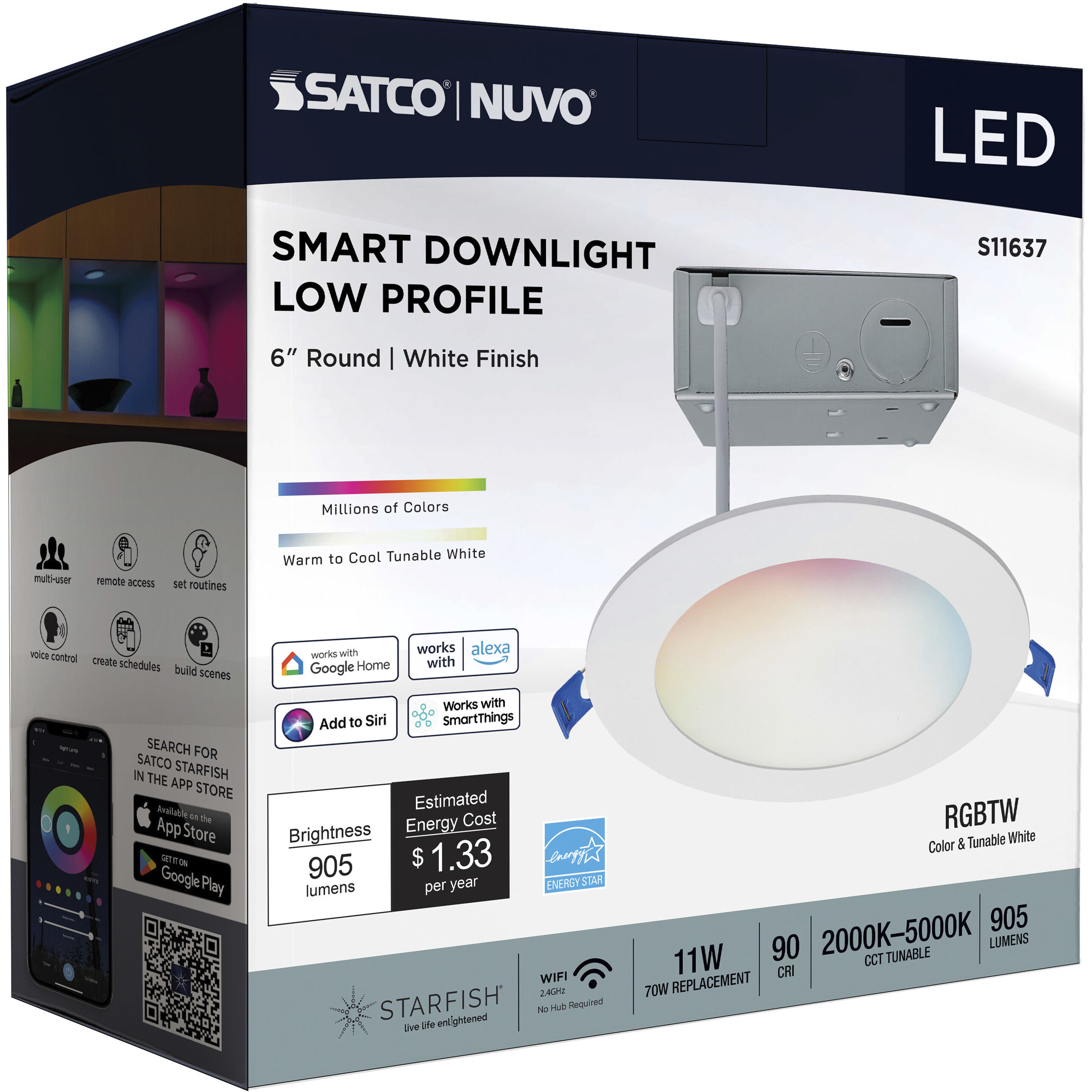 Starfish Integrated LED White Recessed