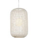 Cocoon 1 Light 21 inch Vanilla Pendant Ceiling Light, Large