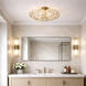 Ethereal Rose 3 Light 24 inch Havana Gold Ombre Semi-Flush Ceiling Light