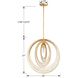 Doral 1 Light 20 inch Renaissance Gold Chandelier Ceiling Light