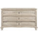 Curved Front Vintage Grey Chest, 3 Drawer