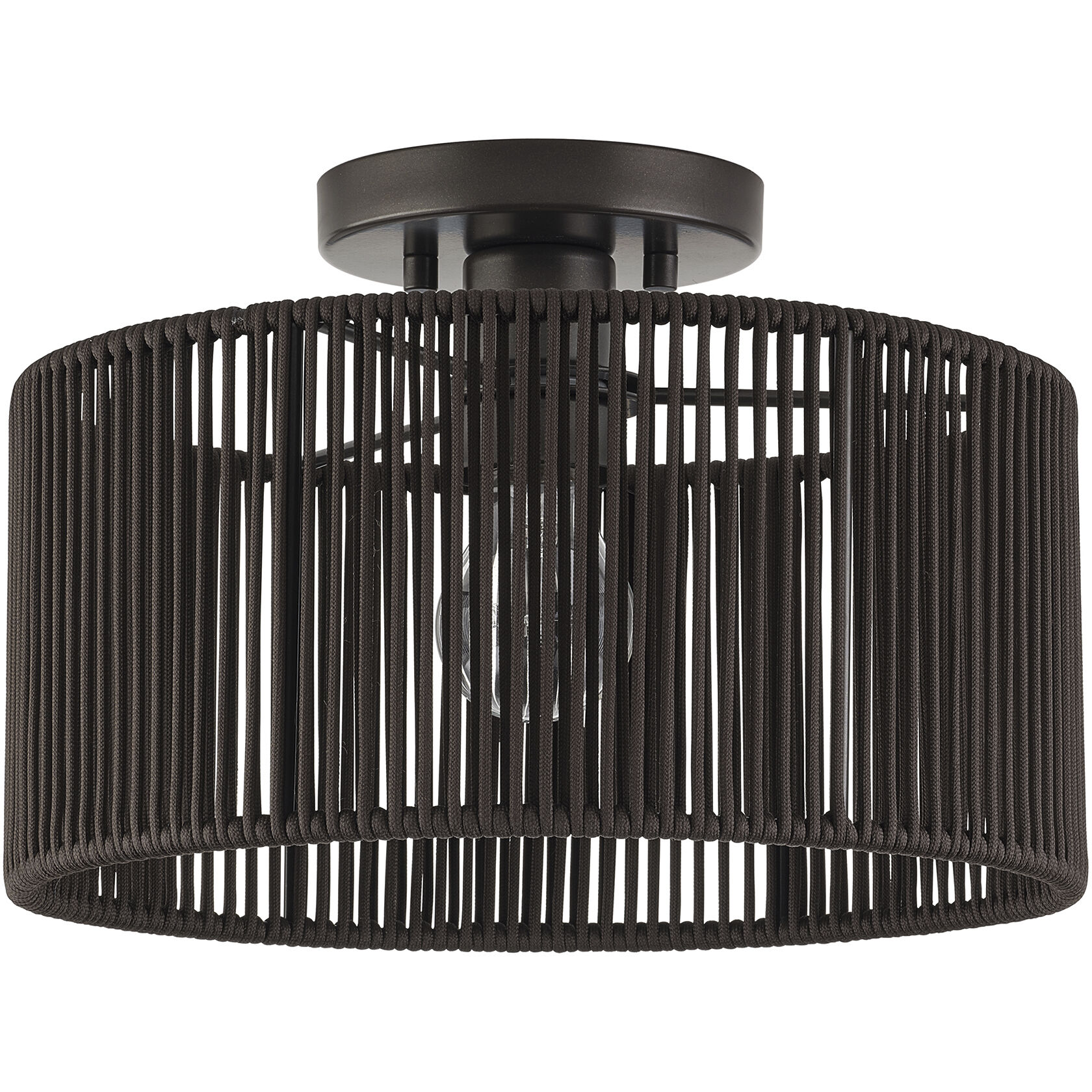 Acordia 1 Light 12 inch English Bronze Semi Flush Mount Ceiling Light, Medium