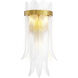 Erika 3 Light 12.8 inch Antique Brass Wall Lamp Wall Light