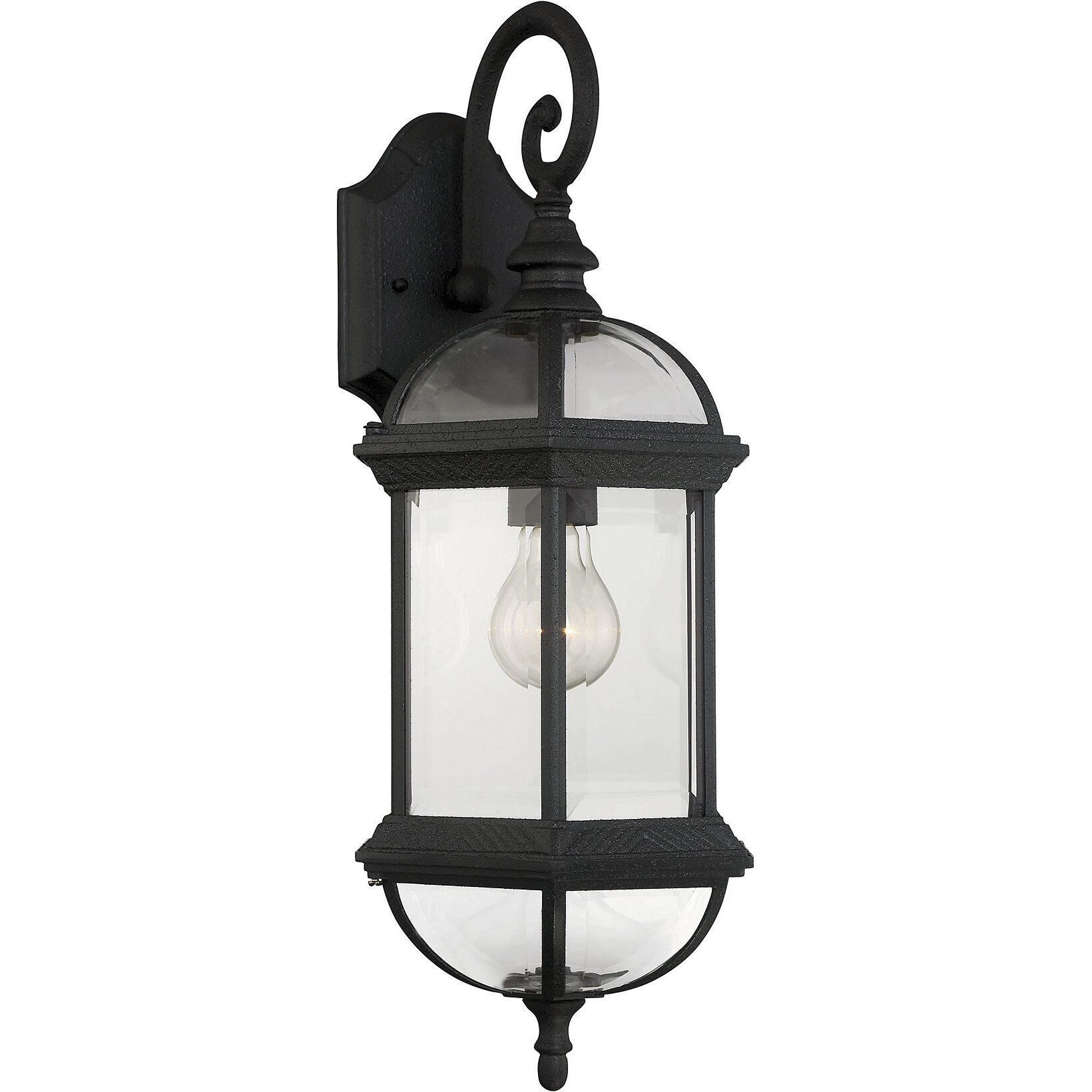Kensington Outdoor Wall Lantern in Black