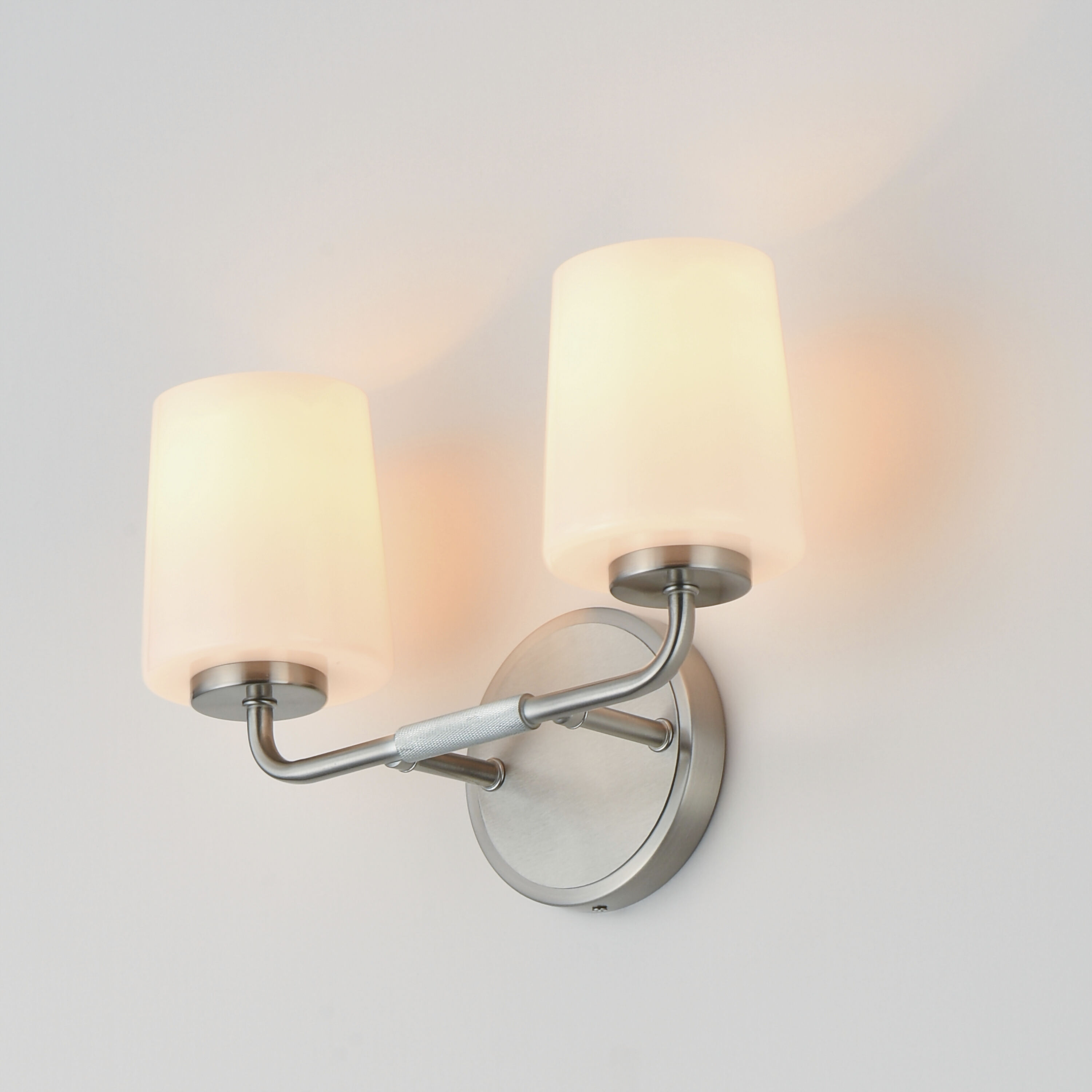 Durham 2 Light 13.75 inch Satin Nickel Wall Sconce Wall Light