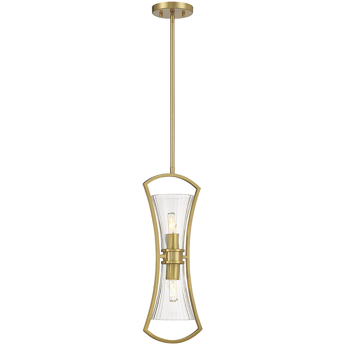Bennington 2 Light 8.75 inch Warm Brass Pendant Ceiling Light