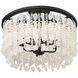 Shimmering Elegance 4 Light 20 inch Sand Coal Semi Flush Ceiling Light