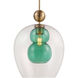 Shamrock 1 Light 16 inch Oxidized Antique Brass Pendant Ceiling Light