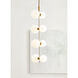 Sean Lavin ModernRail LED 12.8 inch Aged Brass Pendant Ceiling Light in 24V Surface Canopy, Glass Orbs, Integrated LED