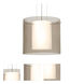 Pahu 12 1 Light Satin Nickel Pendant Ceiling Light in Incandescent, Transparent Smoke/Opal Glass