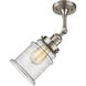 Franklin Restoration Canton 1 Light 7 inch Brushed Satin Nickel Sconce Wall Light in Seedy Glass, Franklin Restoration