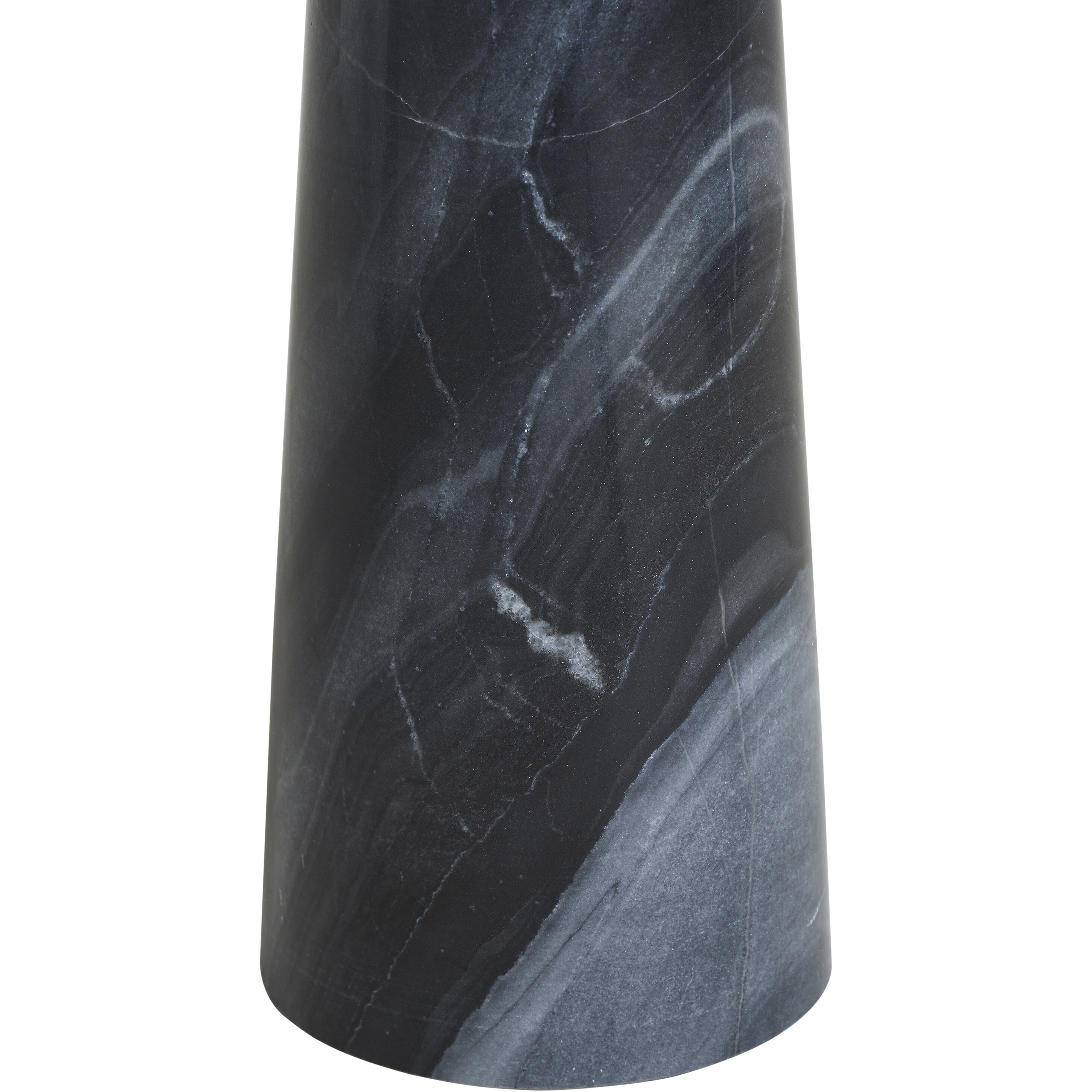 Mercura 18 X 10 inch Black Marble Side Table