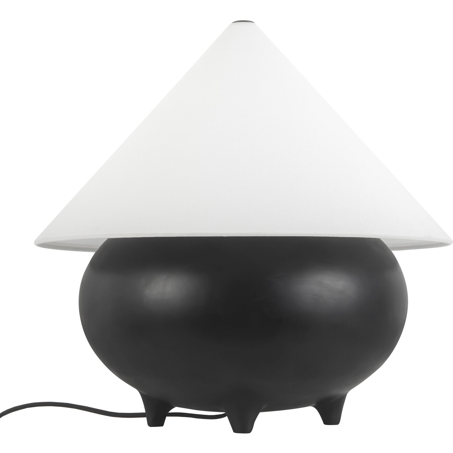 Alora Mood Rowan 16.63 inch 60 watt Matte Black and White Linen Table Lamp Portable Light