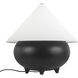 Alora Mood Rowan 16.63 inch 60 watt Matte Black and White Linen Table Lamp Portable Light
