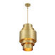 Spyglass Terrace 3 Light 14 inch Soft Brass Pendant Ceiling Light
