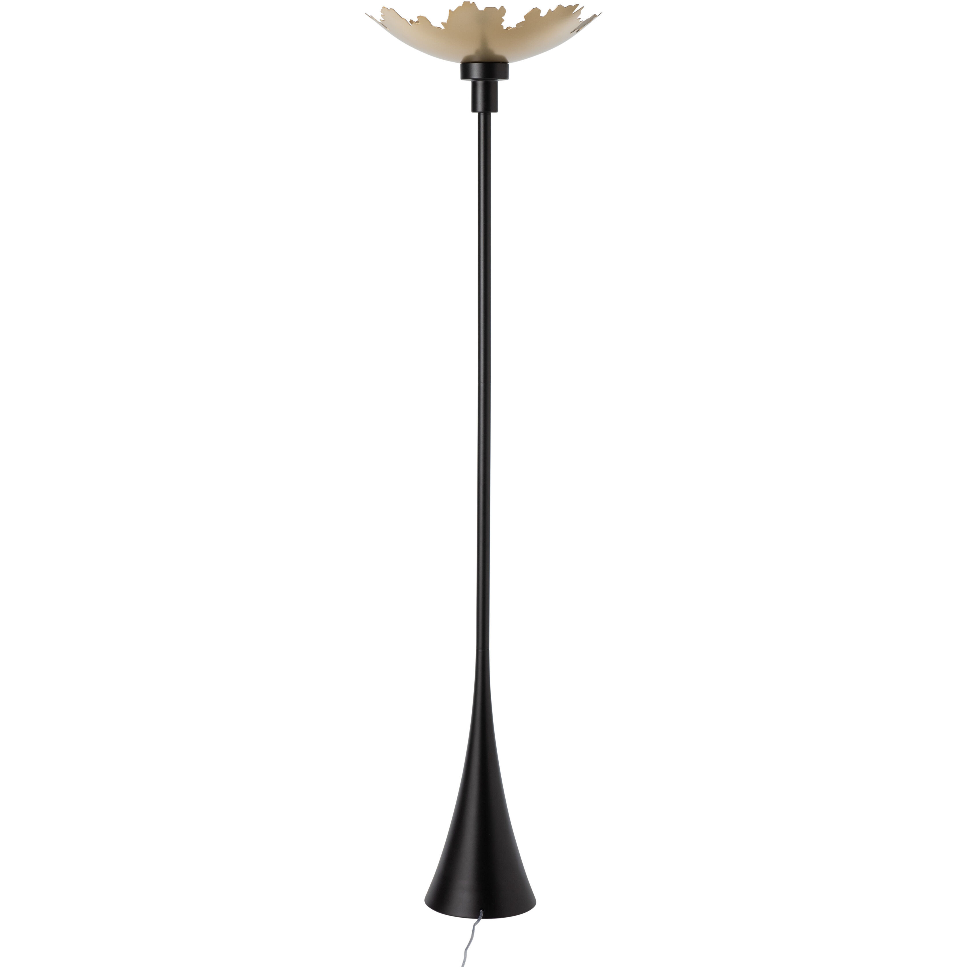 Pangea 83.4 inch 60.00 watt Black with Modern Brass Torchiere Portable Light in Black/Modern Brass