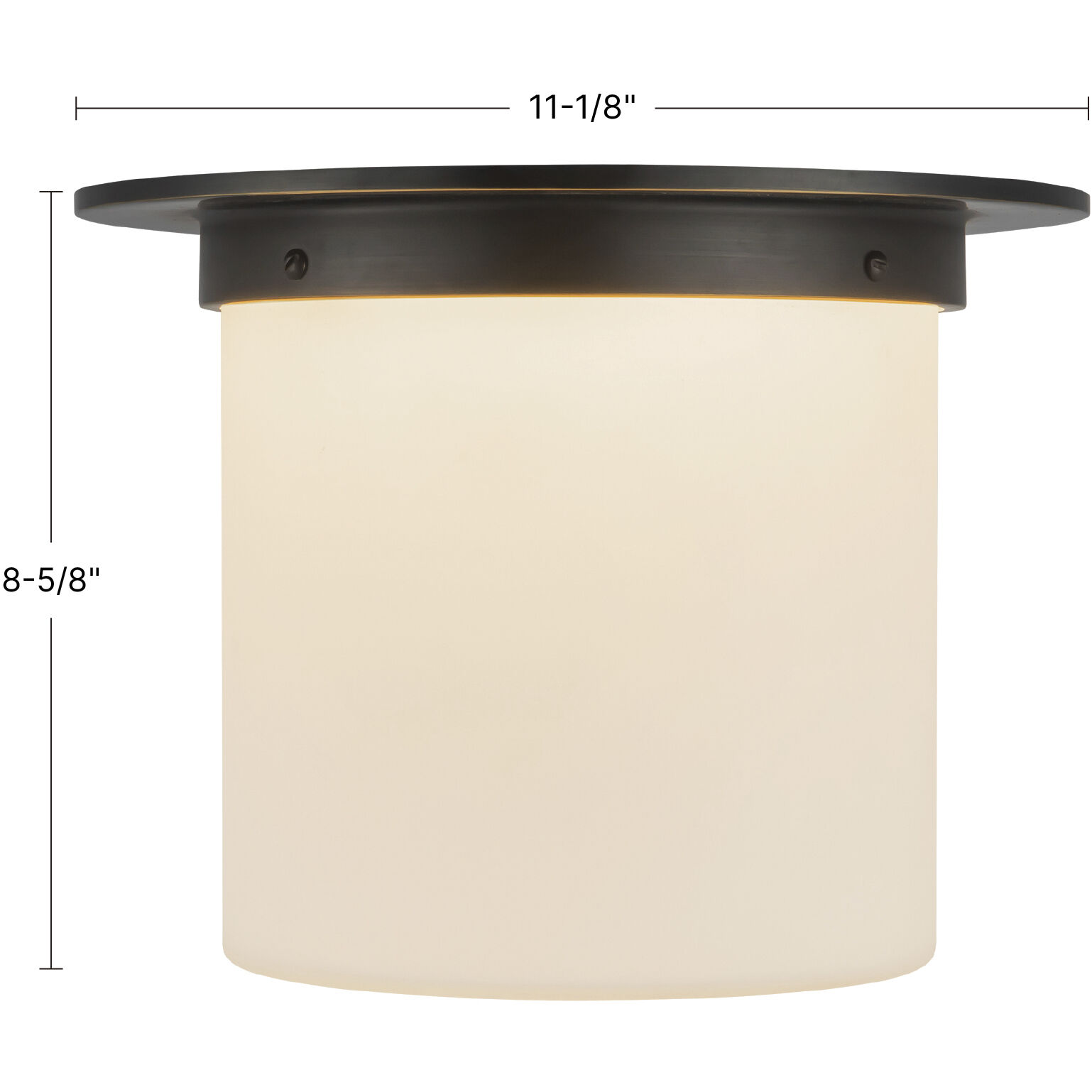 Mineral 1 Light 11.13 inch Urban Bronze and Matte Opal Glass Flush Mount Ceiling Light in Opal Glass Shade
