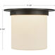 Mineral 1 Light 11.13 inch Urban Bronze and Matte Opal Glass Flush Mount Ceiling Light in Opal Glass Shade