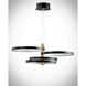Hoopla LED 29.5 inch Black and Gold Multi-Light Pendant Ceiling Light