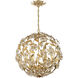 Marselle 6 Light 22 inch Antique Gold Chandelier Ceiling Light