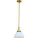 Dayna 1 Light 10 inch Satin Brass and Glossy White with Matte White Pendant Ceiling Light