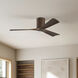 Atlas Irene-3H 52 inch Walnut Tone Flush Mount Paddle Fan