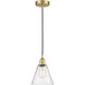 Berkshire 1 Light 8 inch Satin Gold Mini Pendant Ceiling Light