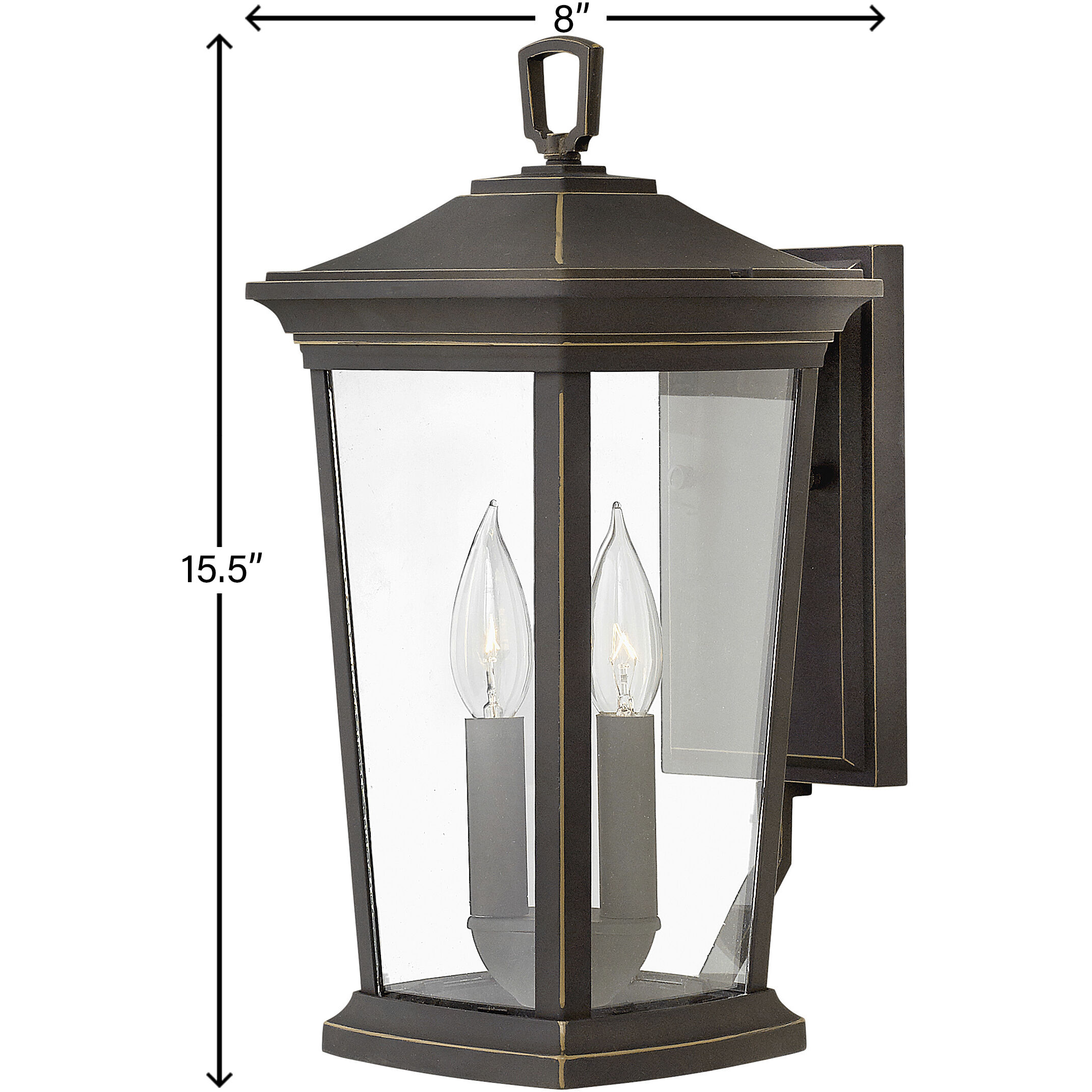 Bromley Outdoor Wall Mount Lantern in Oil Rubbed Bronze, Non-LED, Small