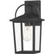 Strathden 1 Light 13.5 inch Powder Coated Black Outdoor Wall Sconce