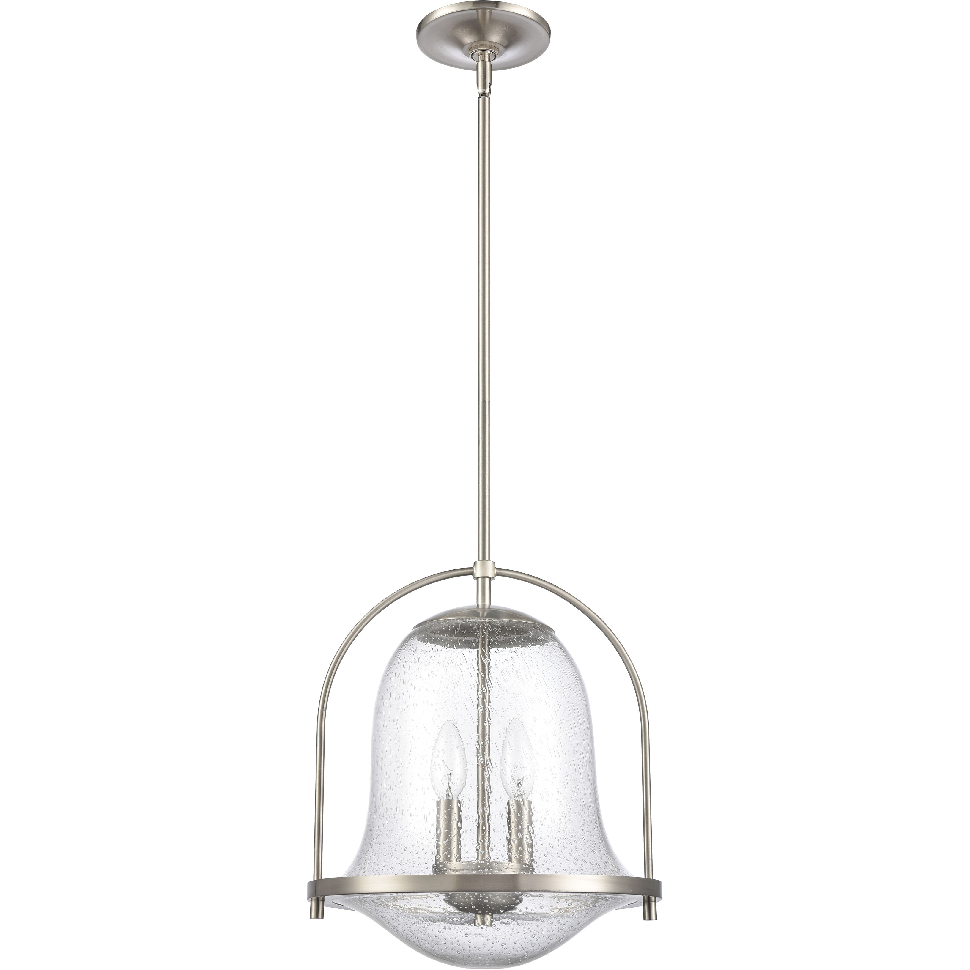 Connection 2 Light 12 inch Satin Nickel Pendant Ceiling Light