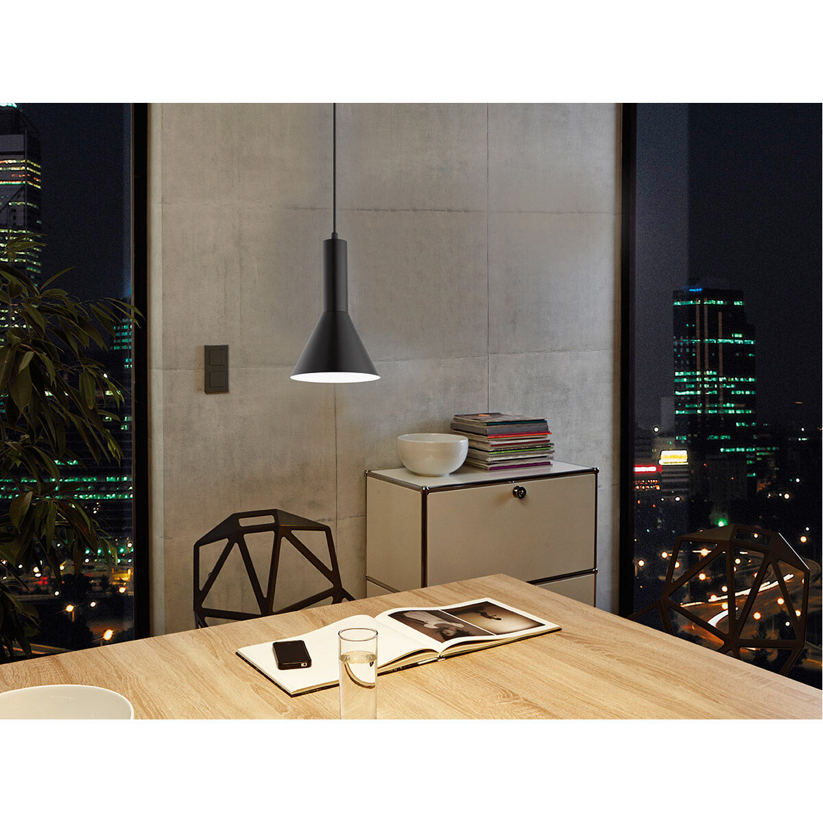 Canalello 1 Light 7.09 inch Black and White Mini Pendant Ceiling Light