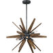 Sean Lavin Thorne 6 Light 26 inch Dark Weathered Zinc / Weathered Oak Chandelier Ceiling Light