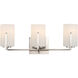 Dart 3 Light 21.25 inch Satin Nickel Vanity Light Wall Light
