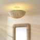Tsunami 3 Light 24 inch Natural Cream Semi Flush Mount Ceiling Light