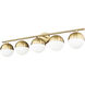 Realm Sphere 5 Light 40 inch Modern Gold Bath Vanity Wall Light