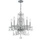 Traditional Crystal 5 Light 18 inch Polished Chrome Chandelier Ceiling Light in Clear Hand Cut