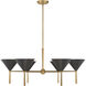 Cortan 6 Light 36 inch Legacy Brass and Dark Bronze Chandelier Ceiling Light