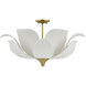 Elsie 6 Light 30 inch Warm Brass Covertible SemiFlush Ceiling Light