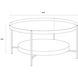 Gia 38 X 18 inch Clear / White / Antique Brass Coffee Table