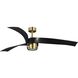 Insigna 60 inch Vintage Brass with Matte Black Blades Ceiling Fan