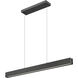 Hudson LED 45 inch Matte Black Linear Chandelier Ceiling Light