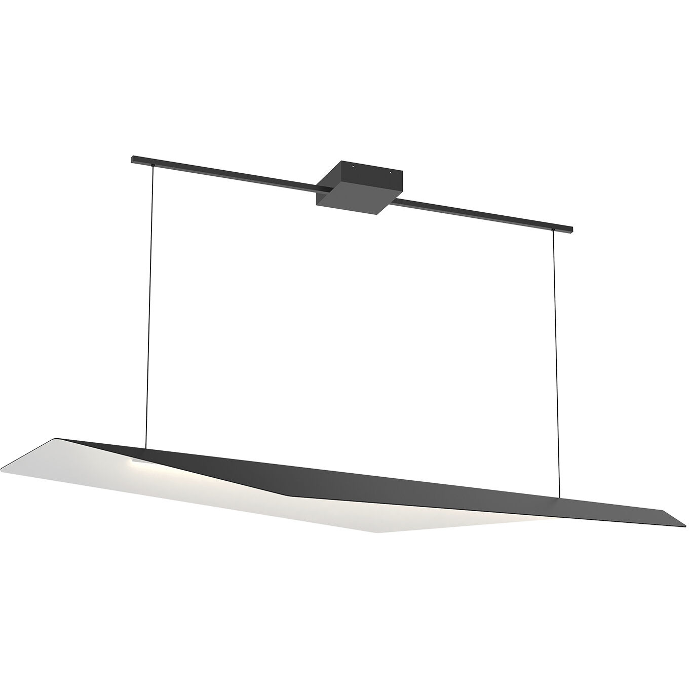 Taro LED 47.25 inch Black/White Linear Pendant Ceiling Light