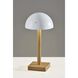 Nash 12 inch 1.50 watt White and Natural Wood Cordless Table Lamp Portable Light