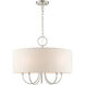 Blossom 5 Light 22 inch Brushed Nickel Pendant Chandelier Ceiling Light