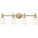 Orion 4 Light 31.25 inch Modern Gold Bath Vanity Light Wall Light