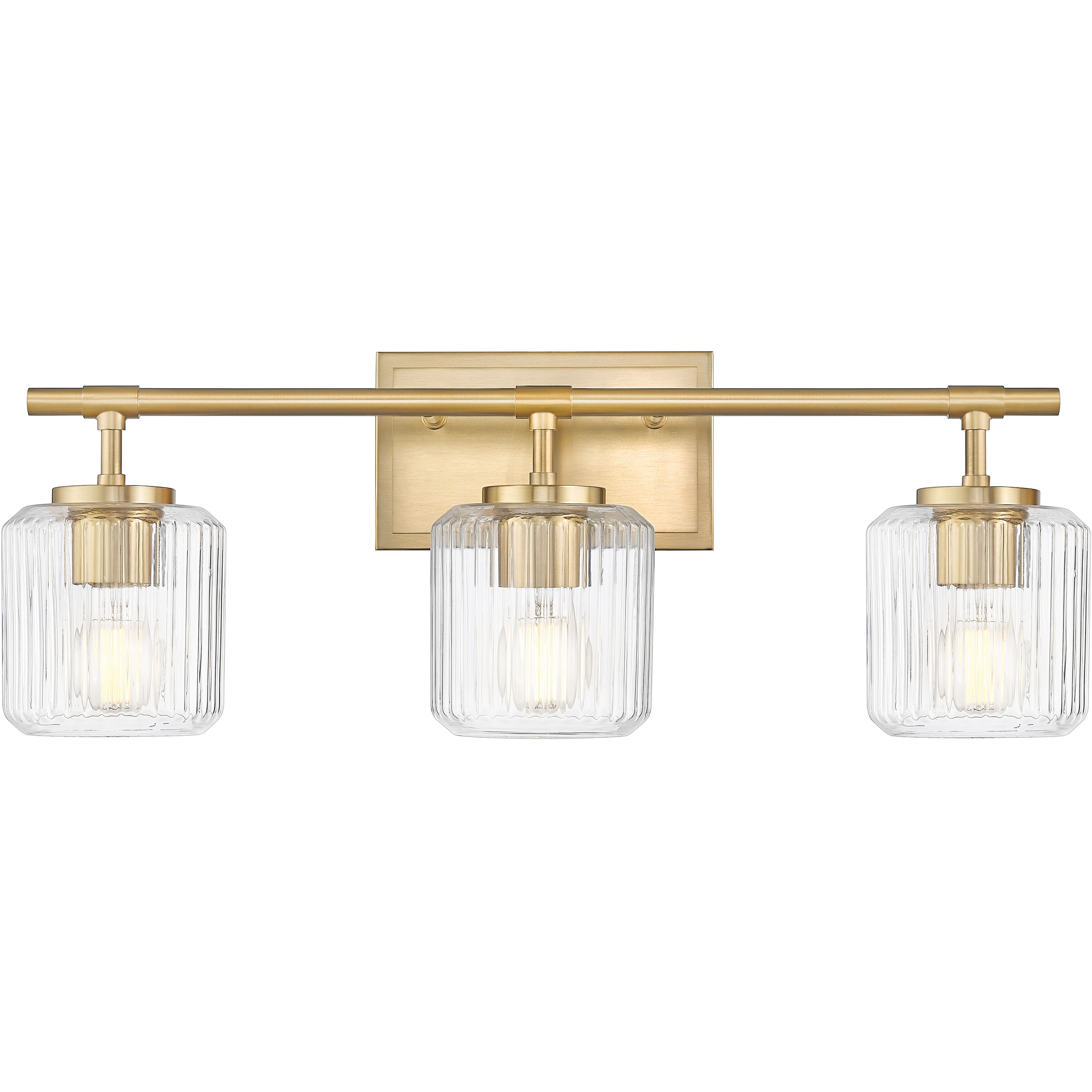 Landon 3 Light 24 inch Modern Gold Vanity Wall Light